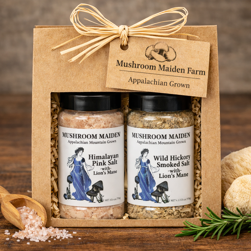 Gourmet finishing salts gift pack with Lion's Mane mushrooms