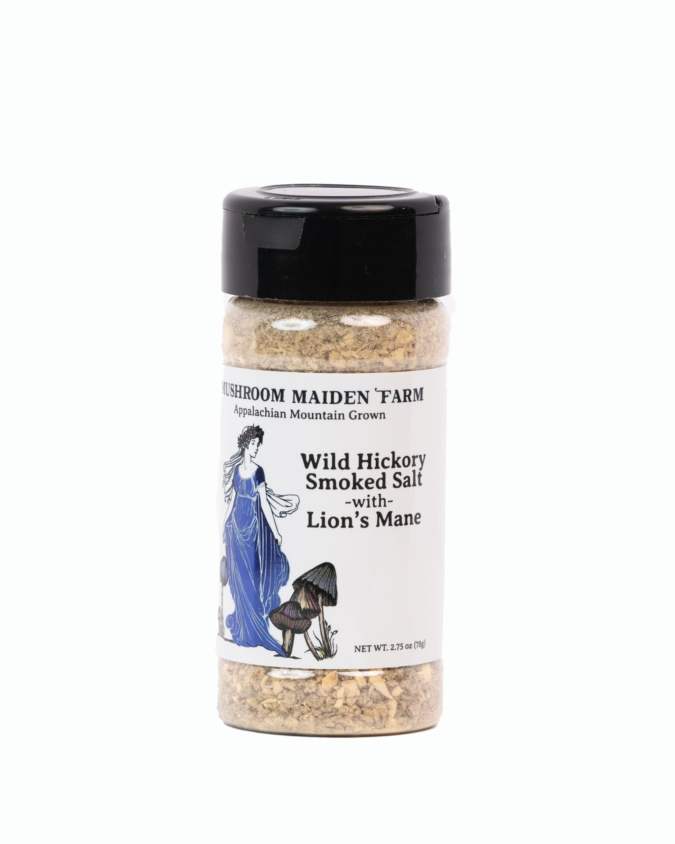 Lion's Mane Infused Wild Hickory Smoked Salt